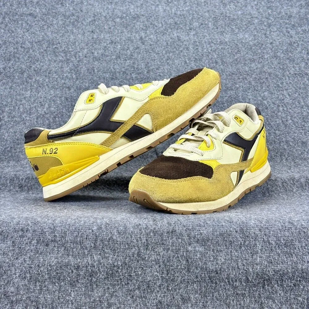 Diadora N.92 Heritage Sneakers Men’s US 9.5 EU 43 Yellow Brown Suede Leather